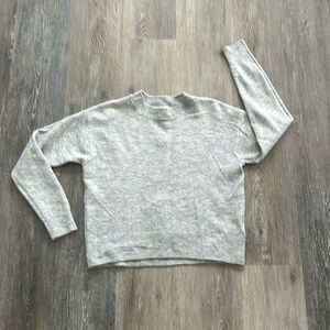 Grey high crewneck sweater from H and M